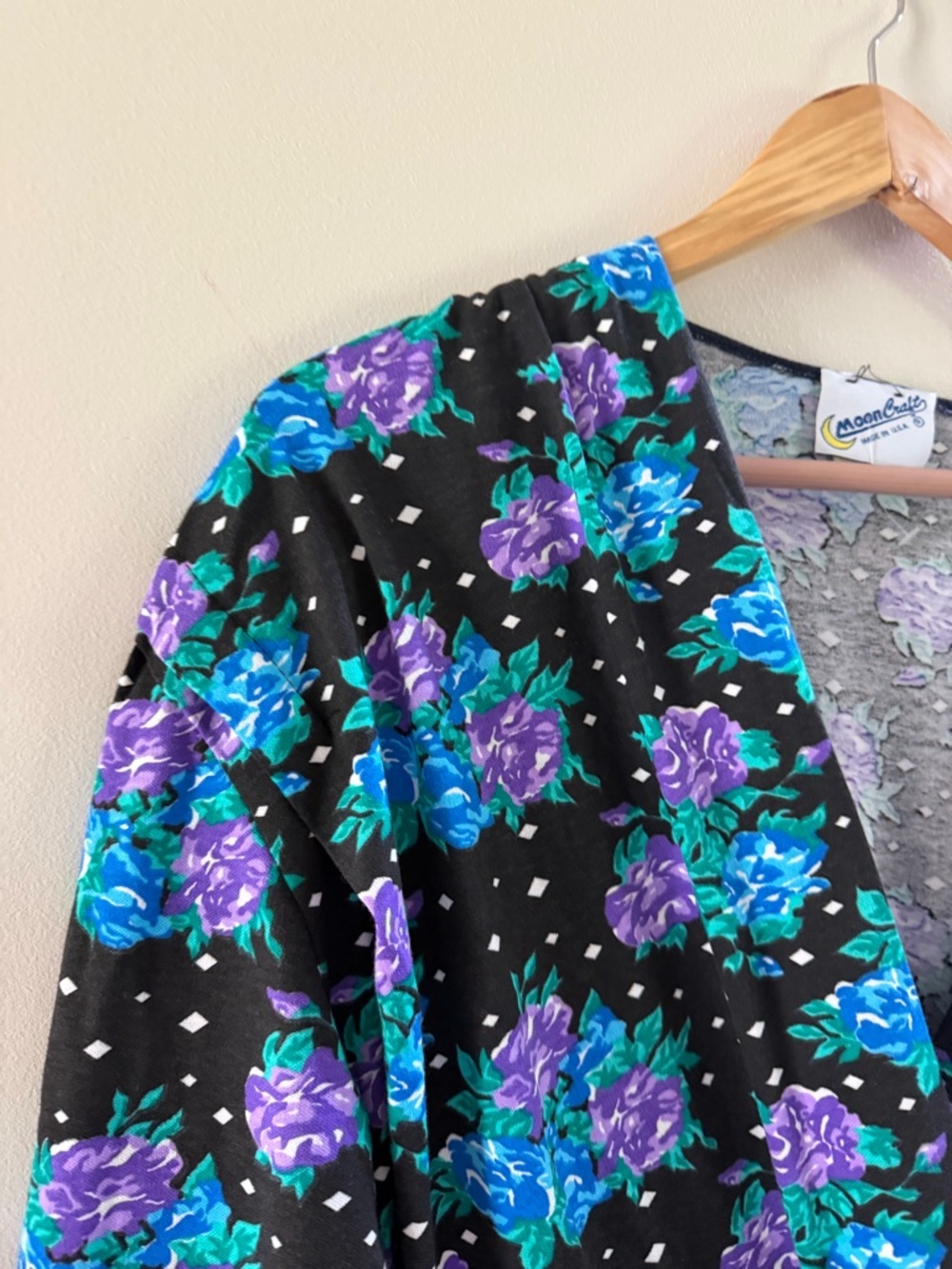 vintage floral jumpsuit 80s Halloween Mooncraft w/pockets Size medium - Picture 4 of 12